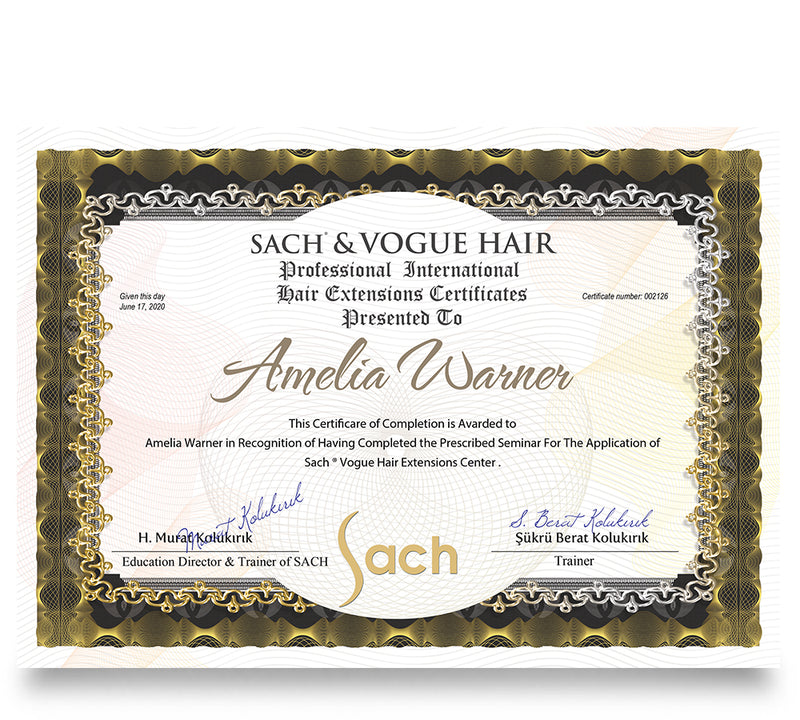 Hair Extensions Certificates