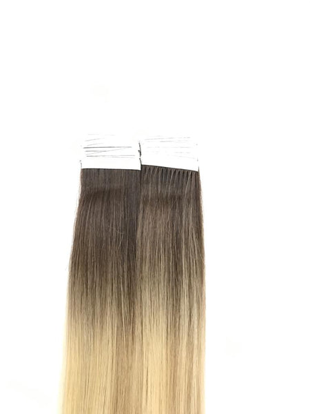 Tape in Hair Extensions Color 4 8A 60 Las Vegas Blonde Ombre Balayage