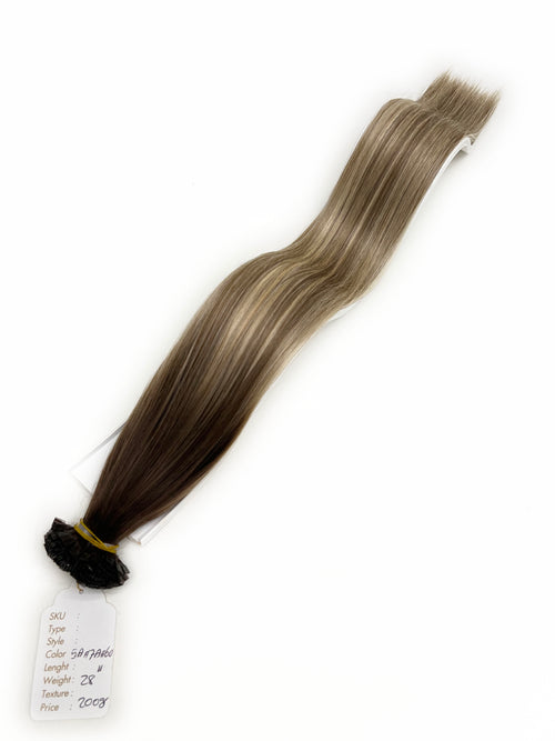 Keratin Tip Hair Extensions Human Hair Color #5A - #7A -#60 - COPACABANA BEACH - OMBRÉ  & HIGHLIGHT