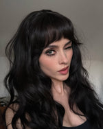 Long Clip in Bangs Human Hair #1B NATUREL BLACK