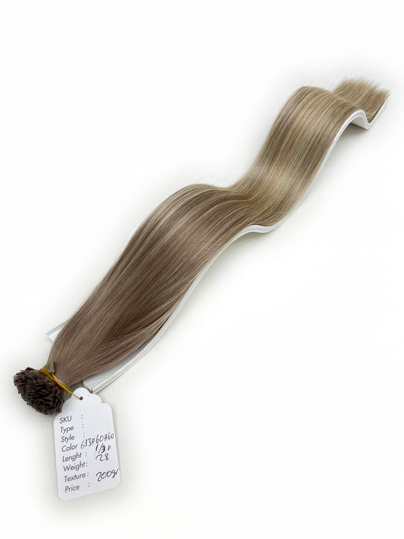 Keratin Tip Hair Extensions Human Hair Color #631-#60-#60-1/3 LOS ANGELES-OMBRÉ-BALAYAGE 