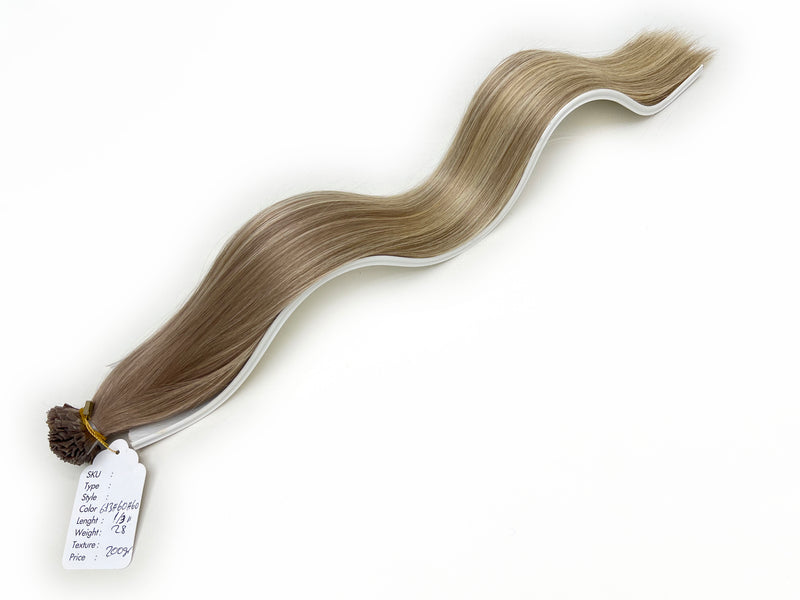 Keratin Tip Hair Extensions Human Hair Color #631-#60-#60-1/3 LOS ANGELES-OMBRÉ-BALAYAGE 