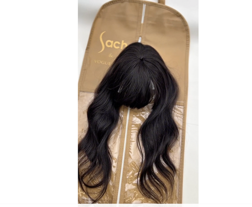 Long Clip in Bangs Human Hair #1B NATUREL BLACK