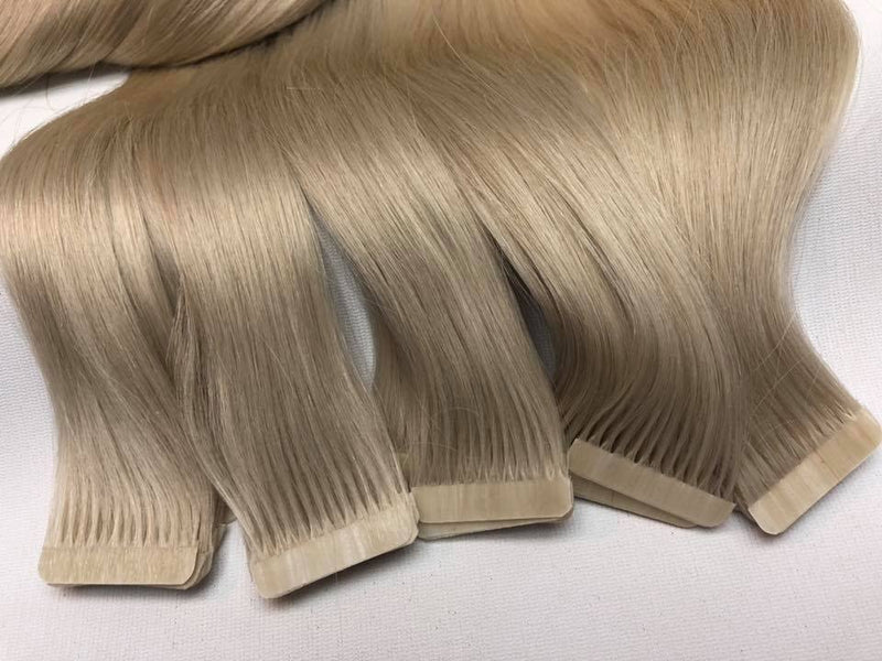 Tape in Hair Extensions 8A Slavic Ash Blond Color