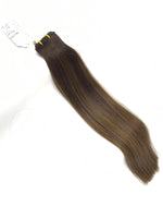 Weft Hair Extensions Human Hair #4N - #5N - #7N  - 1/3 -  #4N - #7N  BRAZILIAN BRUNET OMBRÉ  & BALAYAGE