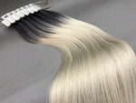 Black Grey Ombre Tape in Hair Extensions