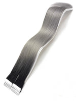 Black Grey Ombre Tape in Hair Extensions