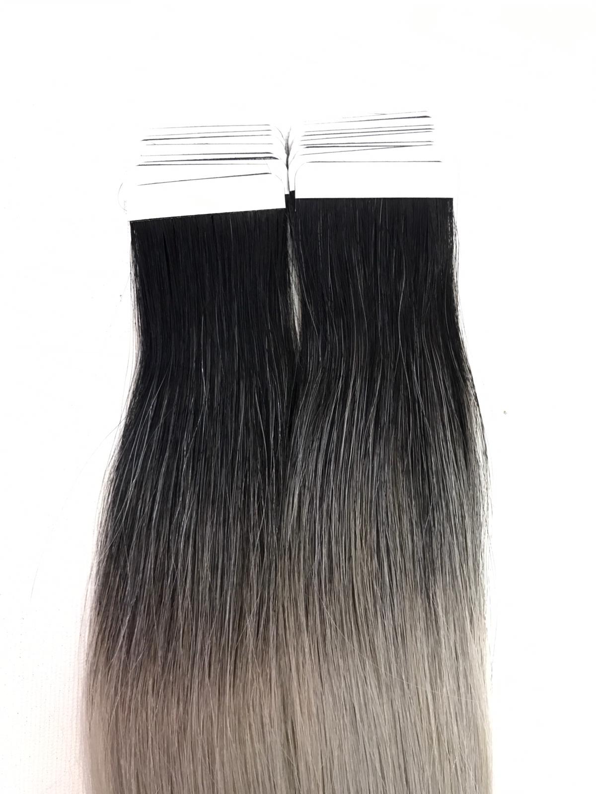 black to white ombre hair