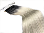 Black Grey Ombre Tape in Hair Extensions