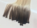 Butterfly Tape in Hair Extensions Balayage Ombré  #6A-8A-60 California Blonde