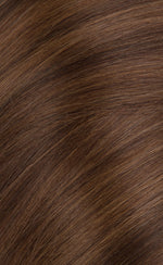 Chocolate Cake Highlighted Brunette Clip In Hair Extensions 4-8