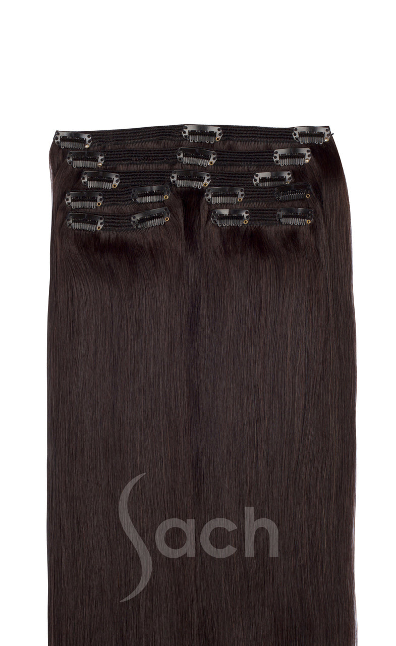 Clip In Hair Extensions Natural Black Color 1B