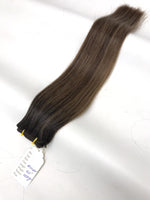 Weft Hair Extensions Human Hair #1B - #4 - #7N HAVANA BROWN - OMBRE  & BALAYAGE
