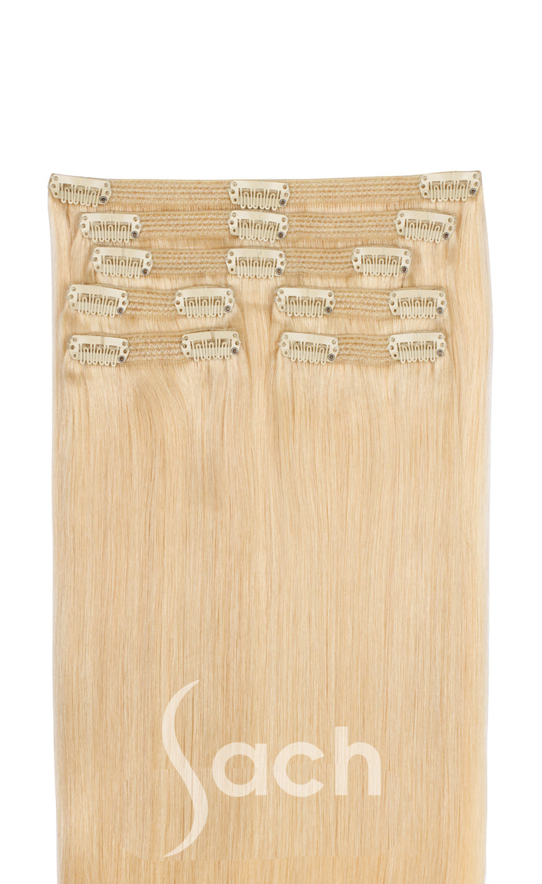 Clip In Hair Extensions Vanilla Creme Blonde Color 613 Beach Blonde