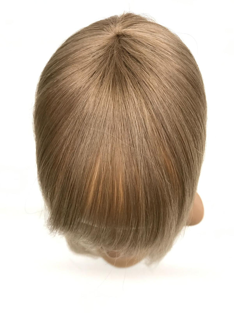 Long Clip in Bangs Human Hair #8A Slavic Ash Blonde