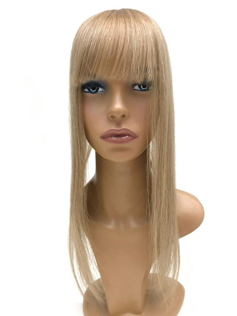 Long Clip in Bangs Human Hair #8A Slavic Ash Blonde