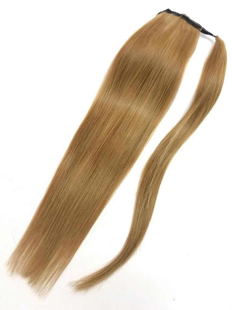 Ponytail Hair Extensions Human Hair Color 27 Sun Kissed Blonde