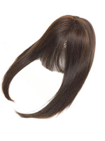 Short Clip In Bangs Fringe Human Hair Color #5N Light Brown