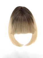 Short Clip In Bangs Fringe Human Hair Color #5.1 - #613 Ombré