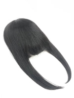 Short Clip In Bangs Fringe Human Hair Color #1B Natural Black