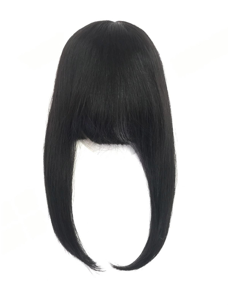 Short Clip In Bangs Fringe Human Hair Color #1 Jet Black