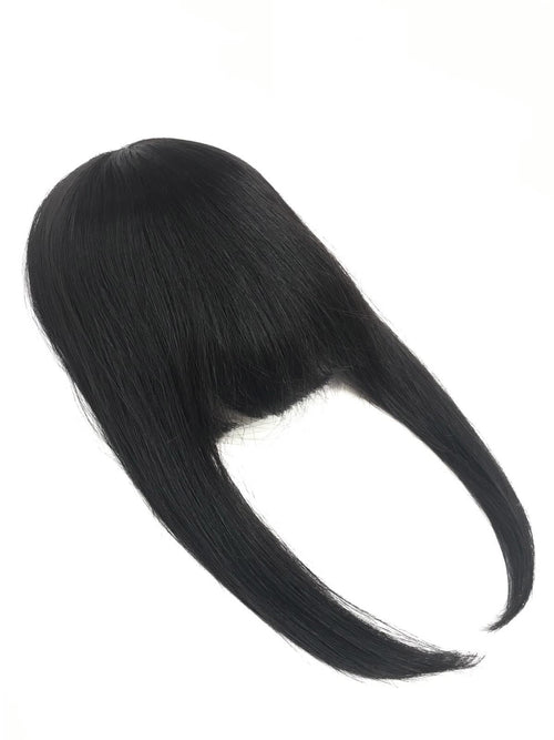 Short Clip In Bangs Fringe Human Hair Color #1 Jet Black