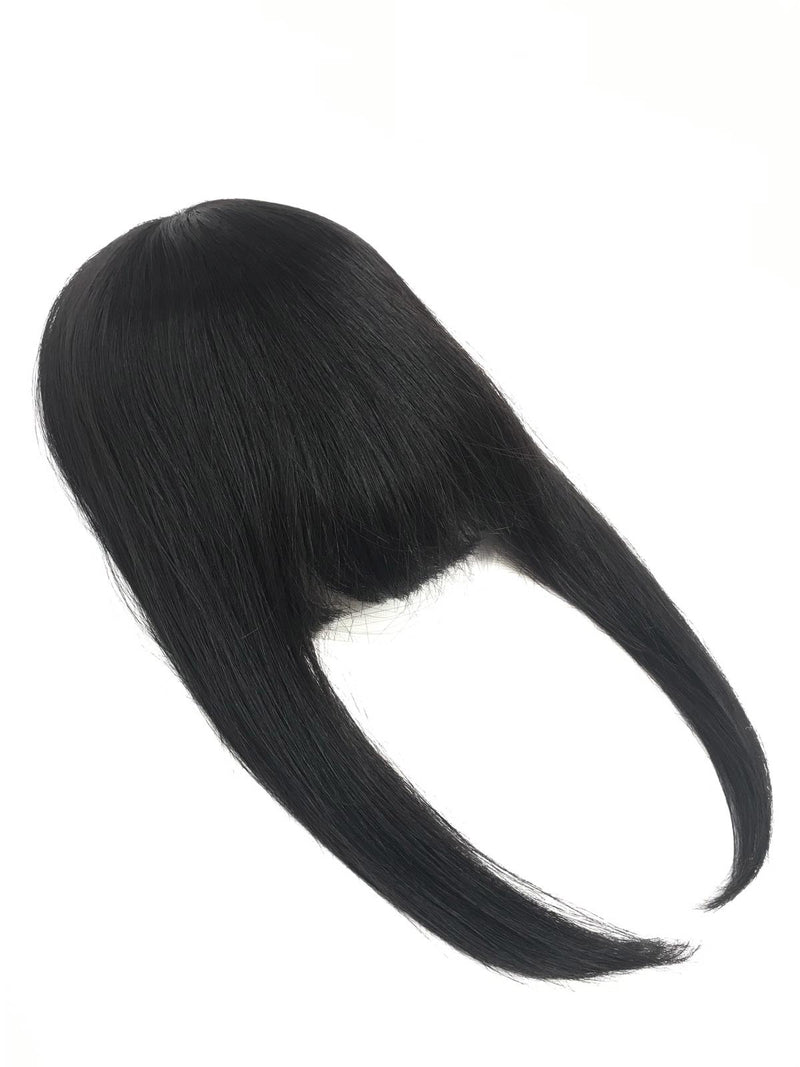 Short Clip In Bangs Fringe Human Hair Color #1 Jet Black