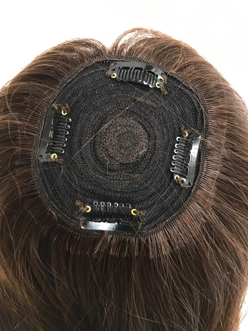 Short Clip In Bangs Fringe Human Hair Color #5N Light Brown
