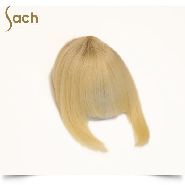 Short Clip In Bangs Fringe Human Hair Color #613 Beach Blonde