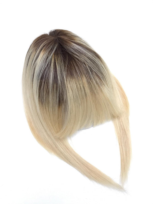 Short Clip In Bangs Fringe Human Hair Color #6 - #613 Swiss Dream Ombré