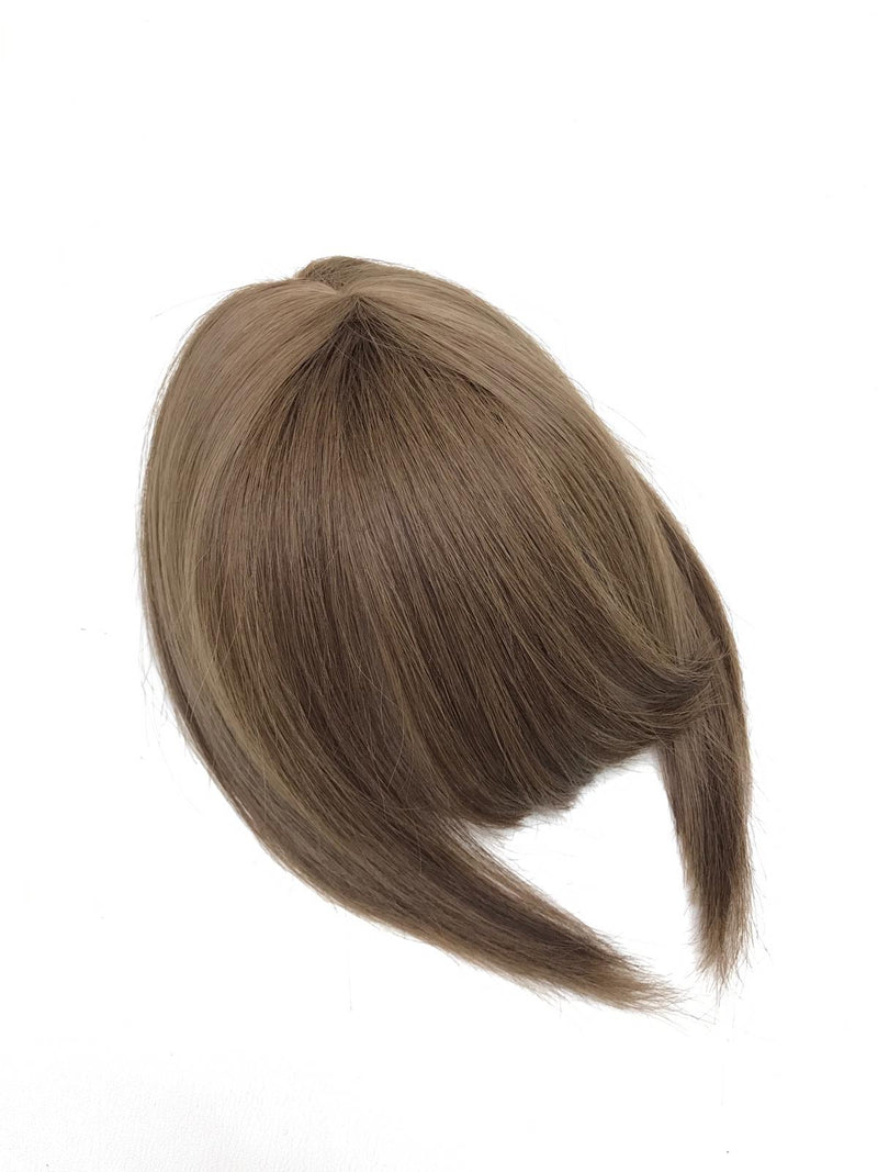 Short Clip In Bangs Fringe Human Hair Color  #7A Slavic Ash Brown