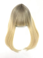 Short Clip In Bangs Fringe Human Hair Color #801 - #613 Hawaiian Coconut Ombré