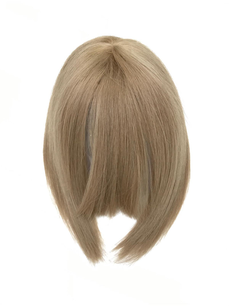 Short Clip In Bangs Fringe Human Hair Color #8A Slavic Ash Blonde
