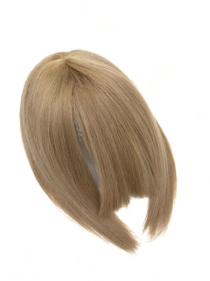 Short Clip In Bangs Fringe Human Hair Color #8A Slavic Ash Blonde