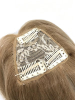 Short Clip In Bangs Fringe Human Hair Color #8A Slavic Ash Blonde