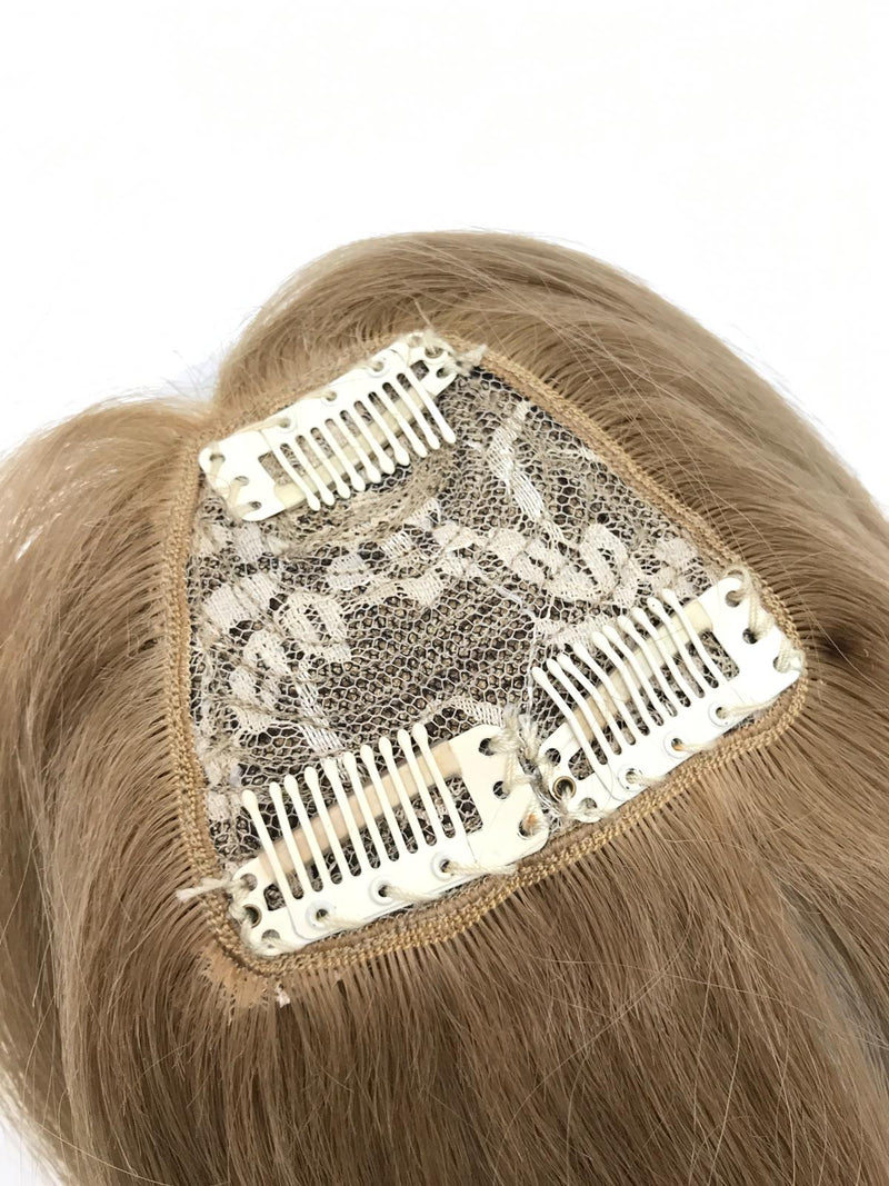 Short Clip In Bangs Fringe Human Hair Color #8A Slavic Ash Blonde