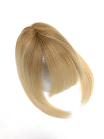 Short Clip In Bangs Fringe Human Hair Color  #8N - 613 Ombré