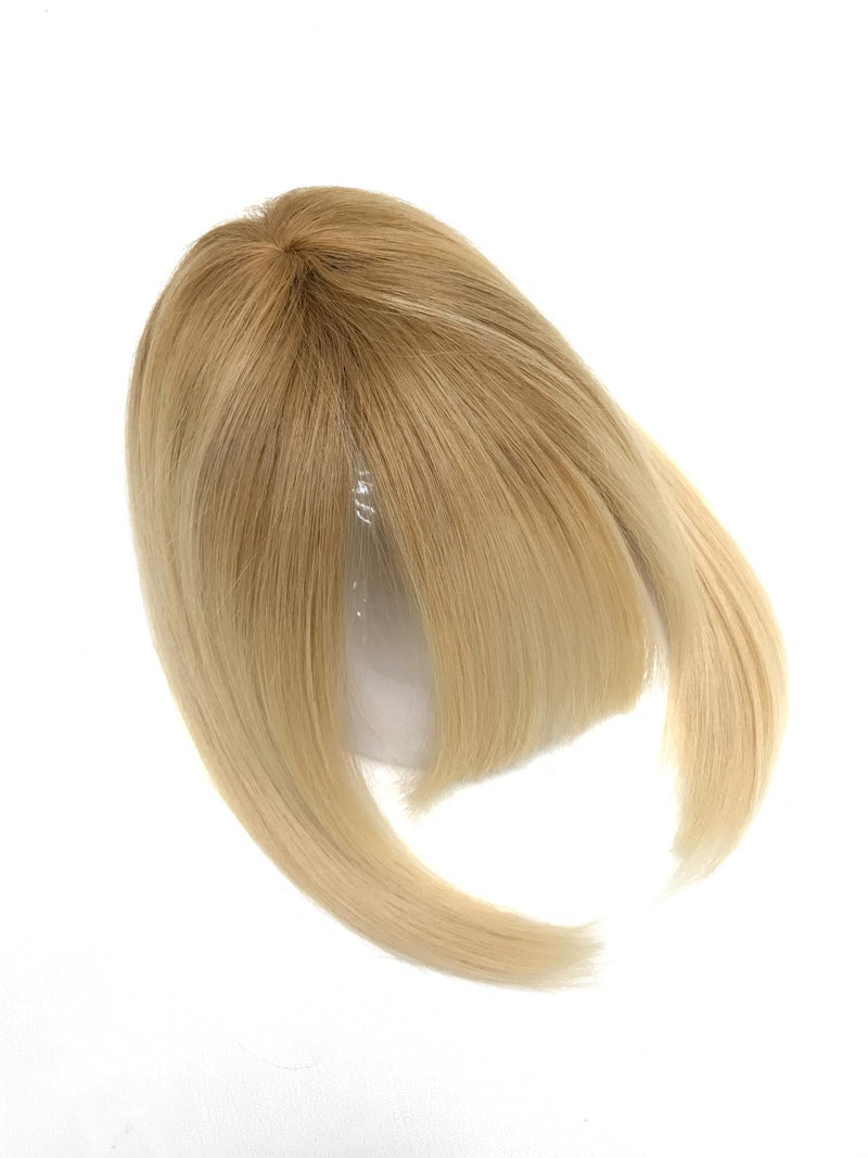 Short Clip In Bangs Fringe Human Hair Color  #8N - 613 Ombré