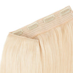 Thick One Piece 3/4 Full Head Clip in Hair Extensions Color #60 Vanilla Creme Blonde