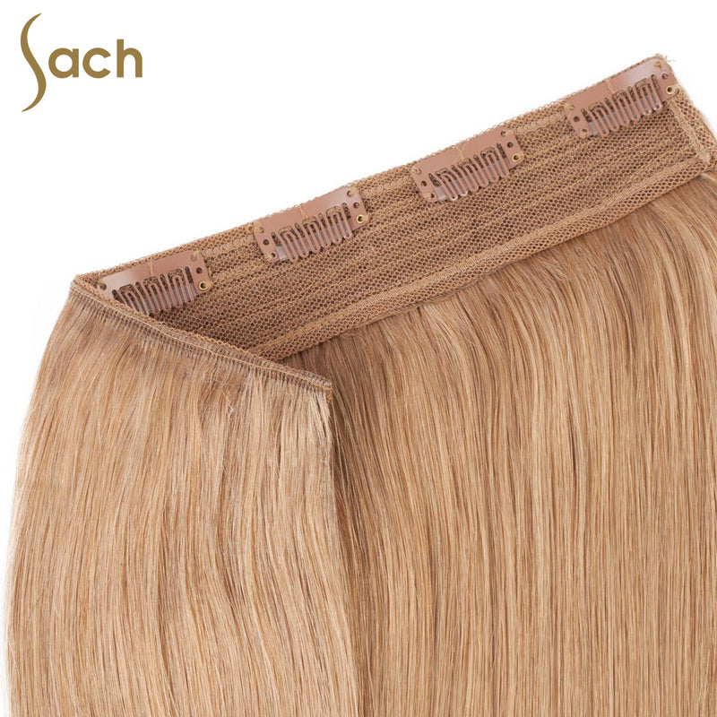 Thick One Piece 3/4 Full Head Clip in Hair Extensions Color #18 Honey Blonde