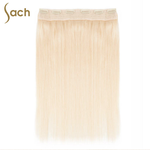 Thick One Piece 3/4 Full Head Clip in Hair Extensions Color #613 Beach Blonde