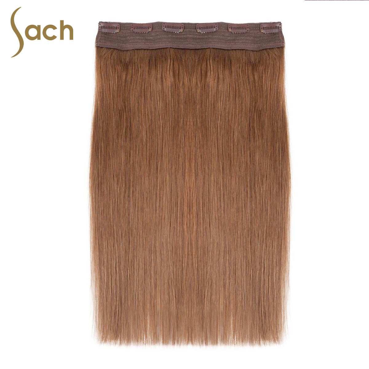 V-Shape Clip In Human Hair Extensions One Piece Weft 3/4 Full Head Thick  16-20