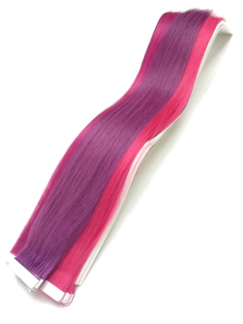 colorful tape in hair extensions