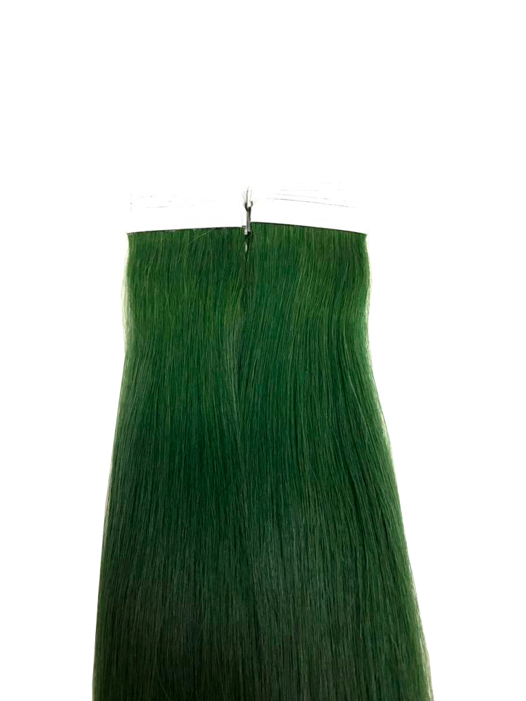 Tape in Hair Extensions Color Green