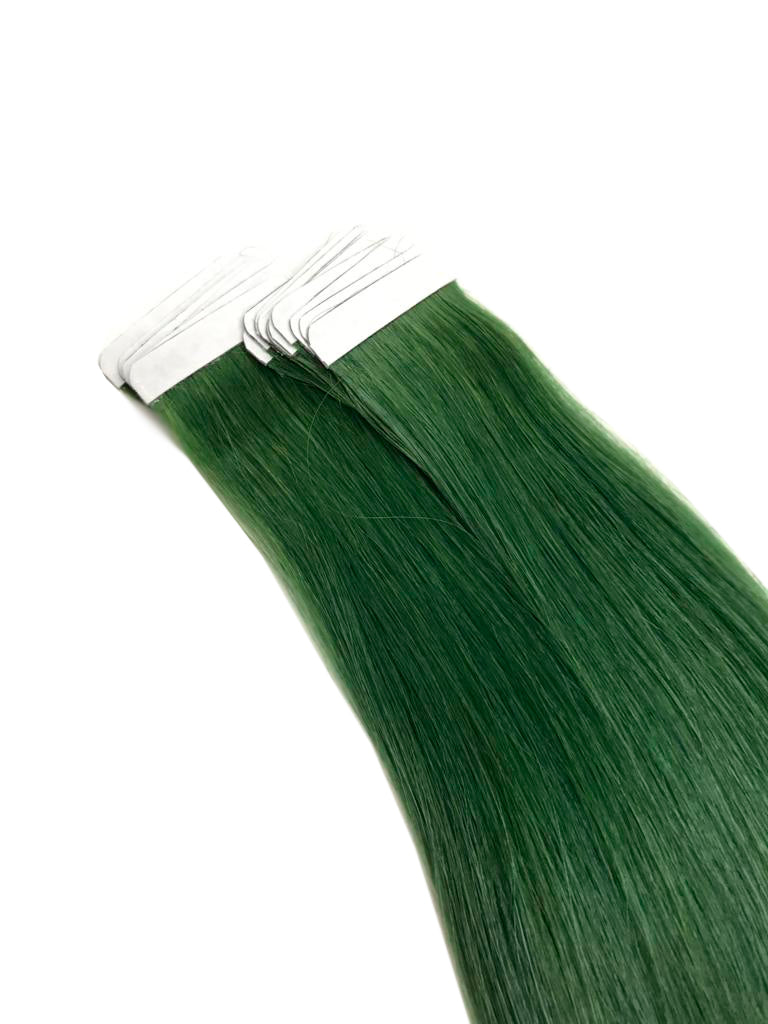 Tape in Hair Extensions Color Green