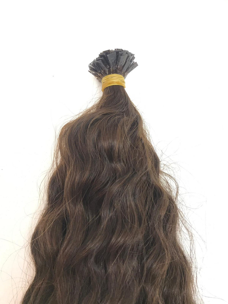 Human hair top extensions keratin tip
