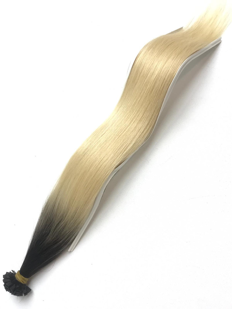 Keratin Tip Hair Extensions Human Hair Color 1B 613 F Polynesian