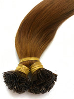 Keratin Tip Hair Extensions Human Hair Color #6 Chestnut Brown