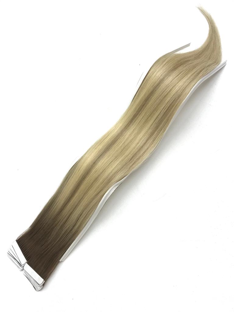 Ombre Balayage Tape In Hair Extensions 6A-8A-60 California Blonde