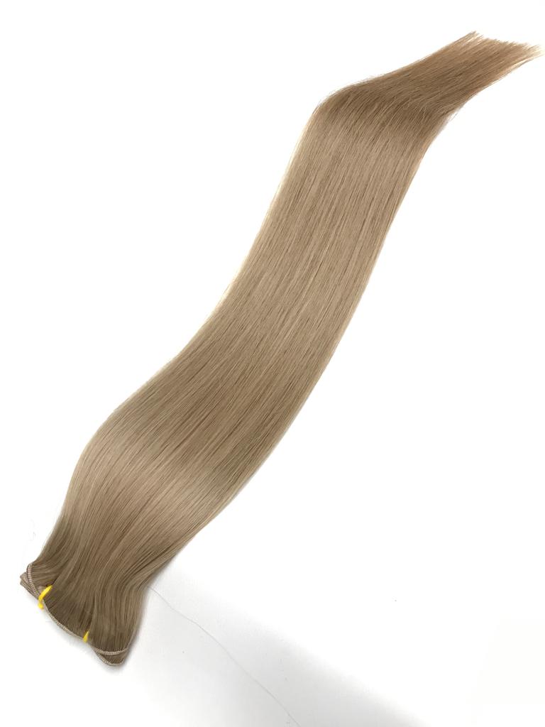 Weft Hair Extensions Human Hair #8A Slavic Ash Blonde